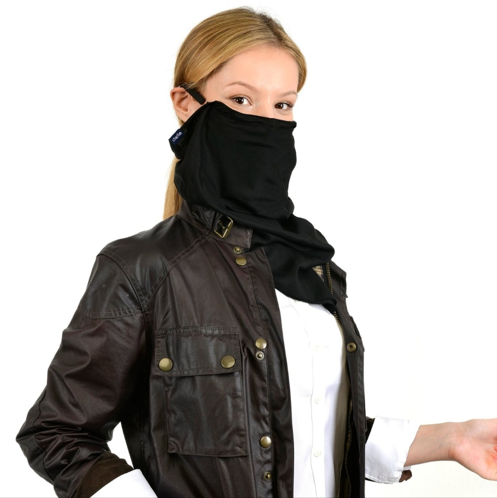 NWT Charlie the Filtered Scarf! Ev2 Filtered Bandana Scarf Mask in Black MERV 16 - Picture 4 of 11